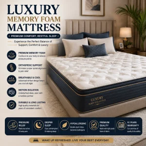 AR Home Furnishing Luxury Memory Foam Pillow - Orthopedic Support & Pressure Relief